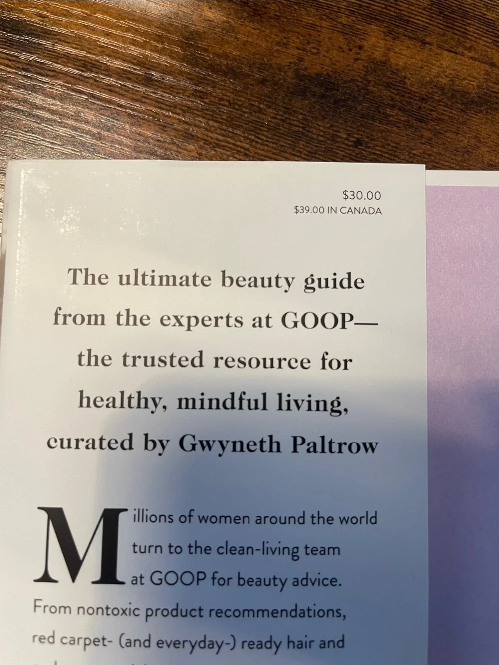 GOOP Clean Beauty Book with White Cover